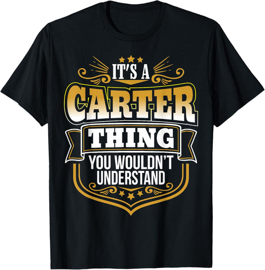 It's a CARTER thing you wouldn't Understand Xmas T-Shirt - T-Shirt | Black