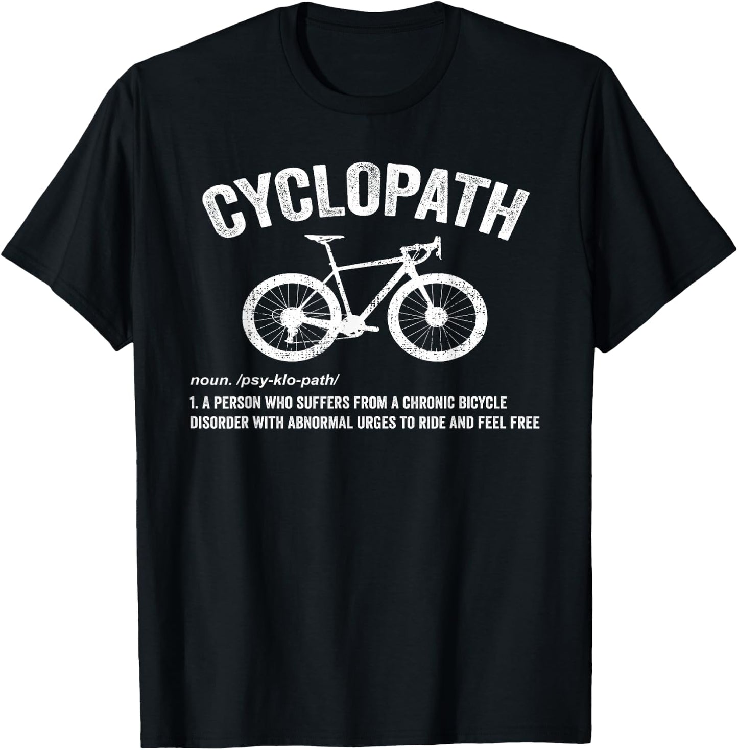 Cyclopath Funny Bicycle Gravel Bike Cyclocross Bikepacker T-Shirt - T-Shirt | Black