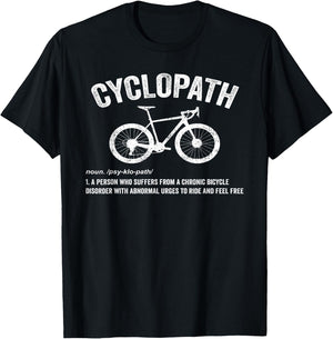 Cyclopath Funny Bicycle Gravel Bike Cyclocross Bikepacker T-Shirt - T-Shirt | Black