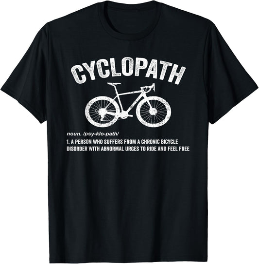 Cyclopath Funny Bicycle Gravel Bike Cyclocross Bikepacker T-Shirt - T-Shirt | Black
