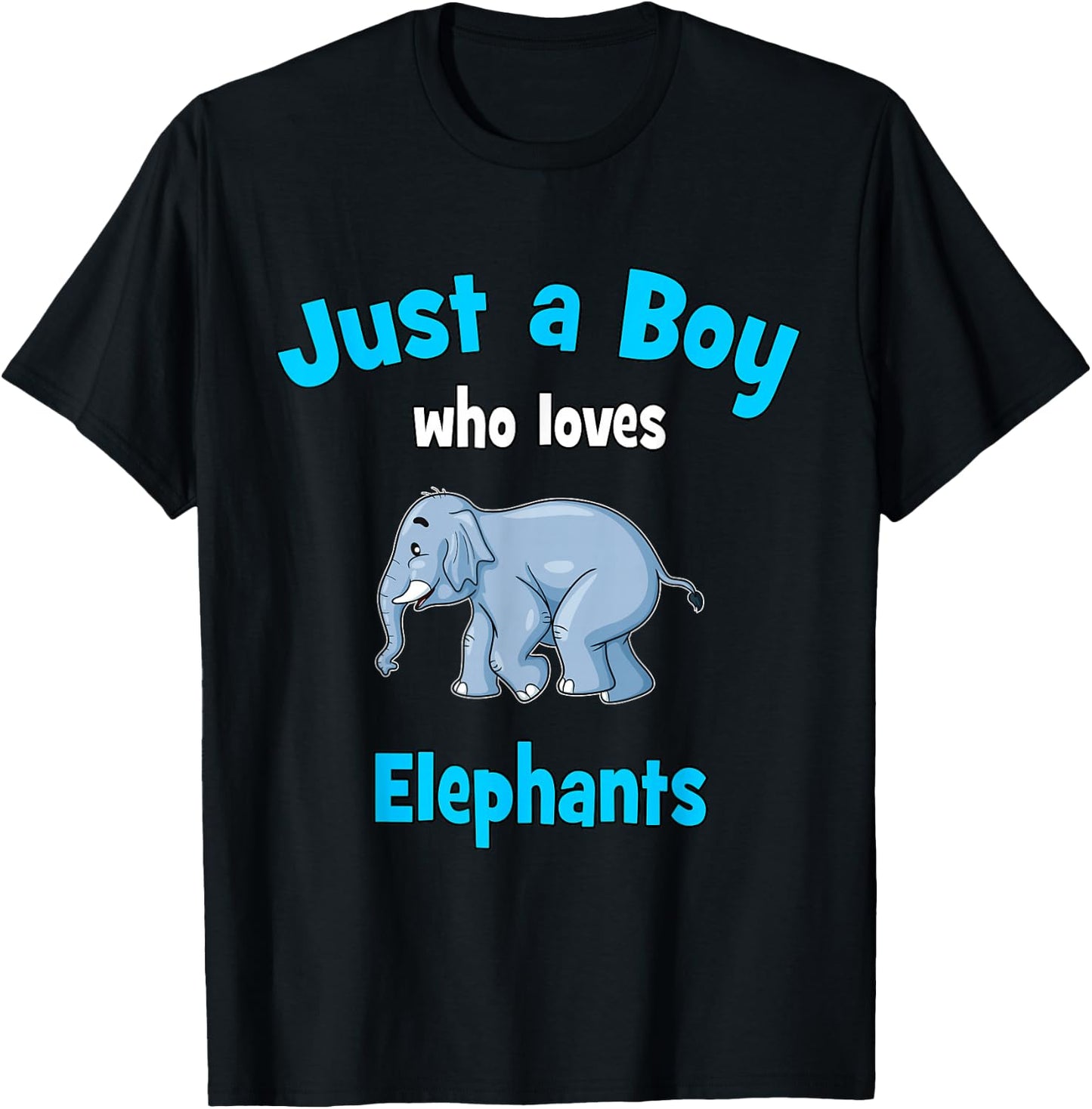 Elephant Shirt for Boys | Children's Elephant T-Shirt - T-Shirt | Black
