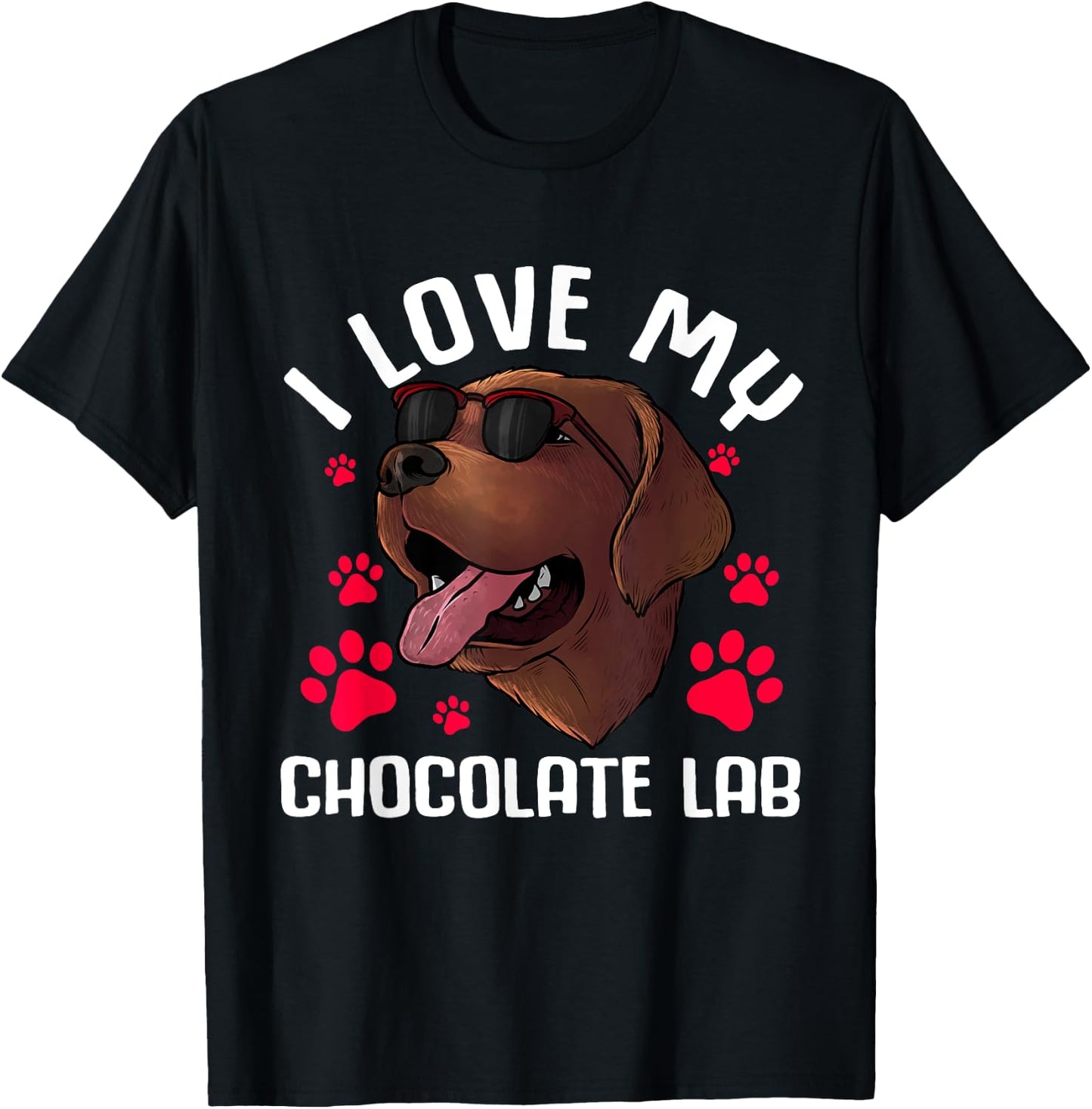 Funny Chocolate Labrador Retriever Gift Men Women Lab Lover T-Shirt - T-Shirt | Black