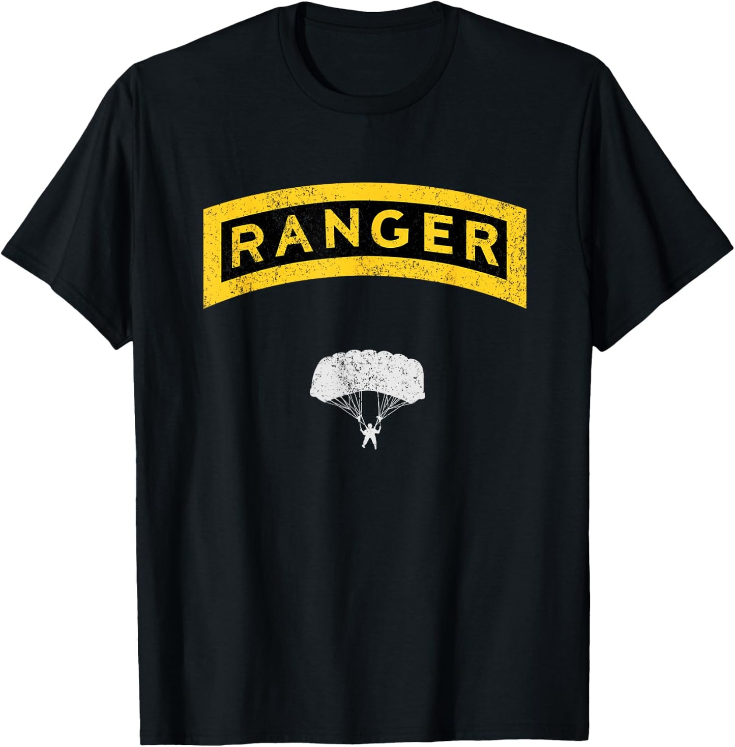 U.S Army Ranger Airborne Veteran Vintage, Veterans Day Gift T-Shirt - T-Shirt | Black