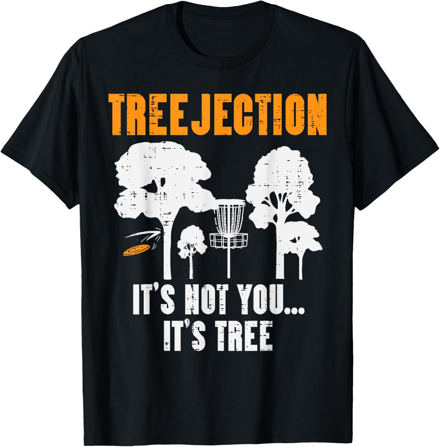 Treejection Disc Golf Funny Frisbee Golfing Sport Golfer T-Shirt - T-Shirt | Black