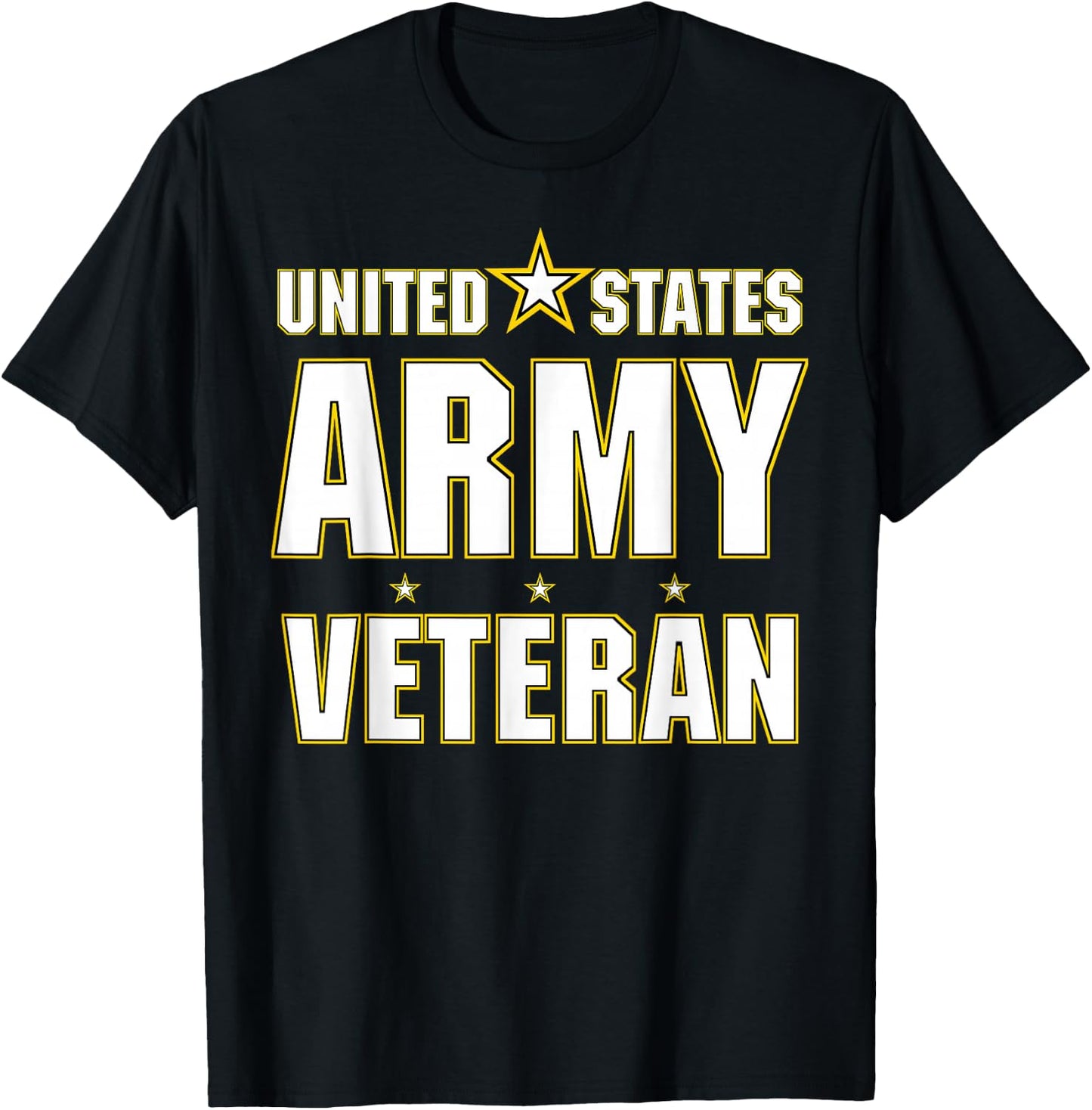 Us United States Army Star Military T-Shirt - T-Shirt | Black