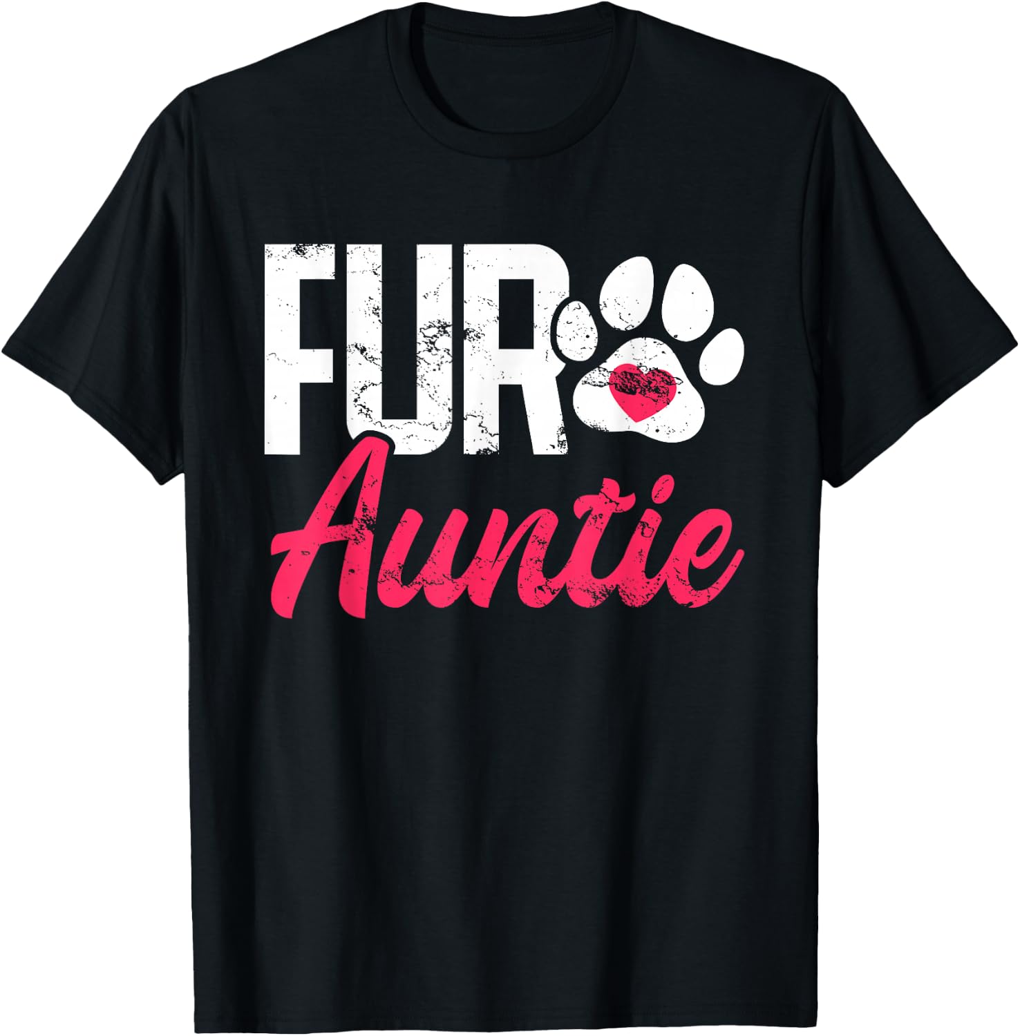 Fur Auntie Breed Paws Dogs Paw Print Puppy Pup Top Dog Breed Women T-Shirt - T-Shirt | Black