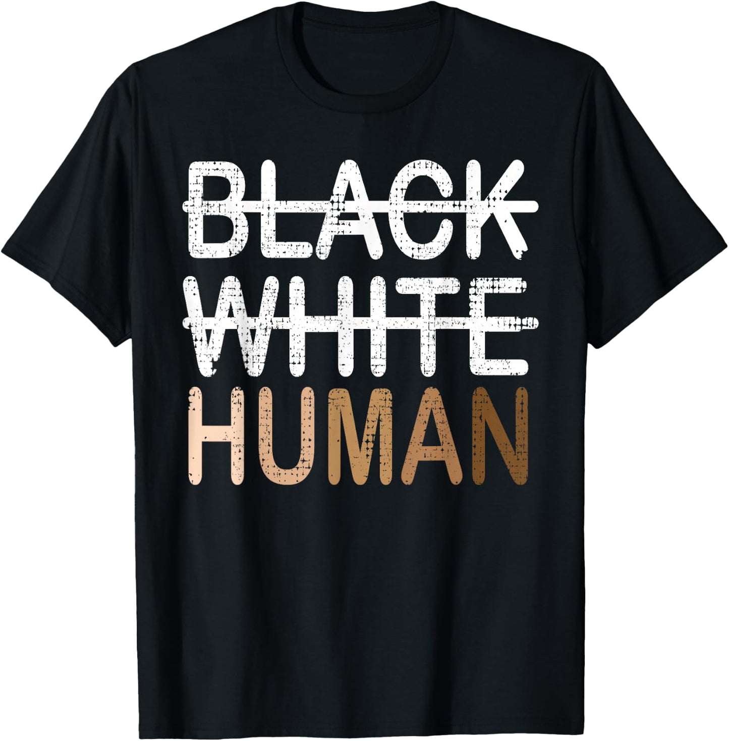 Black White Human Melanin Inclusion for Black History Month T-Shirt - T-Shirt | Black