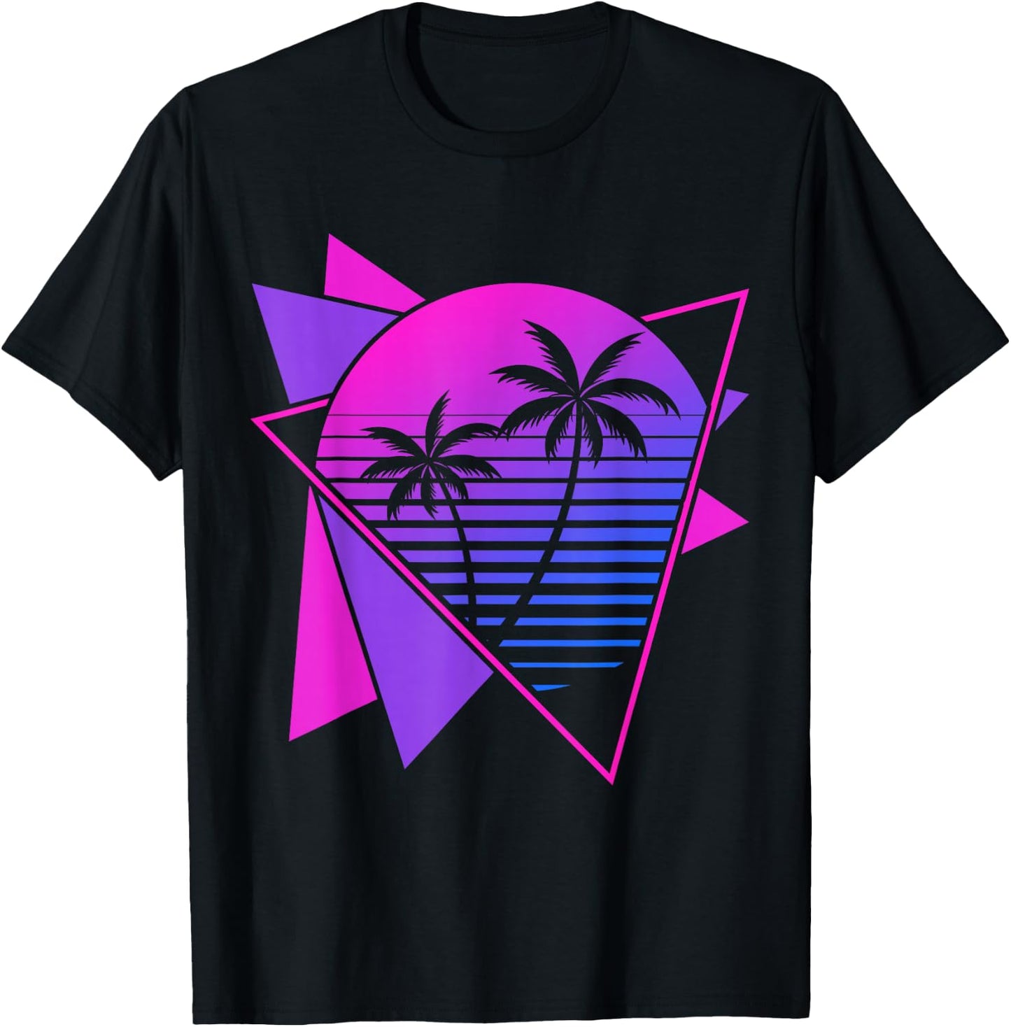 Retro 80s Synthwave Aesthetic 1990s Art Vaporwave T-Shirt - T-Shirt | Black