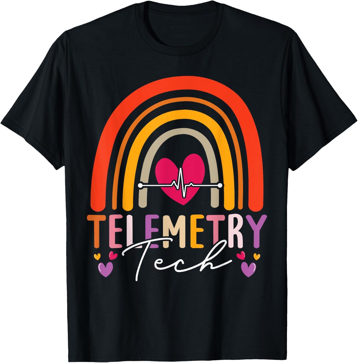 Telemetry Tech Appreciation Rainbow T-Shirt - T-Shirt | Black