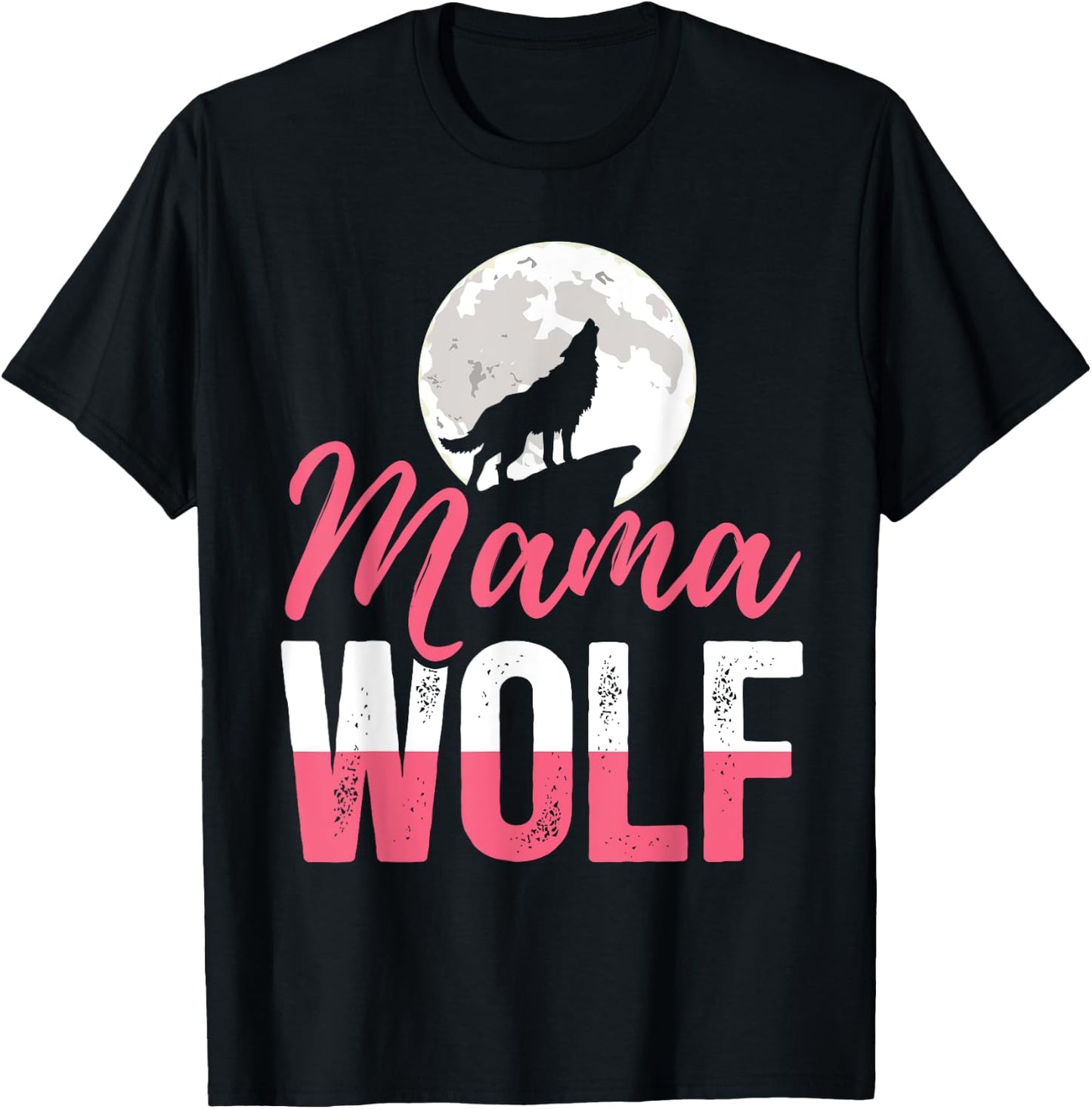 Mama Wolf T-Shirt - T-Shirt | Black
