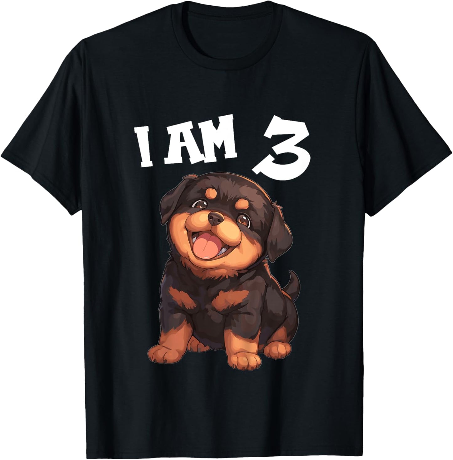 Kids 3 Years old 3th birthday Rottweilers Rottweiler T-Shirt - T-Shirt | Black