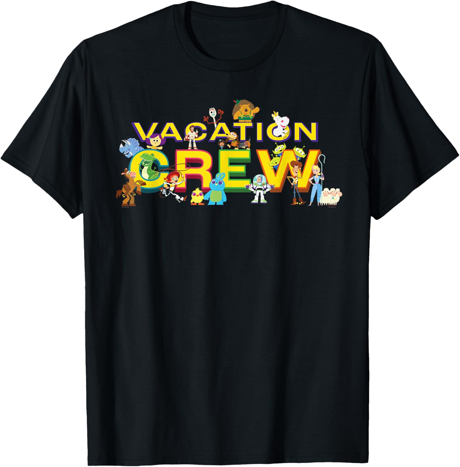 Disney and Pixar’s Toy Story Family Trip Vacation Crew T-Shirt - T-Shirt | Black