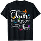 Let Your Faith Be Bigger Than Fear - Butterfly Art Religious T-Shirt - T-Shirt | Black
