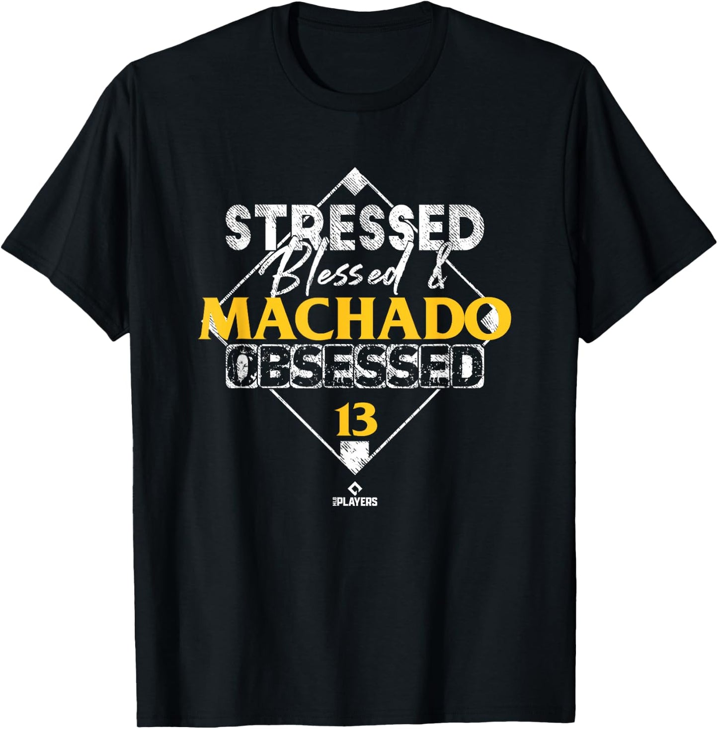 Stressed Blessed and Manny Machado Obsessed T-Shirt - T-Shirt | Black