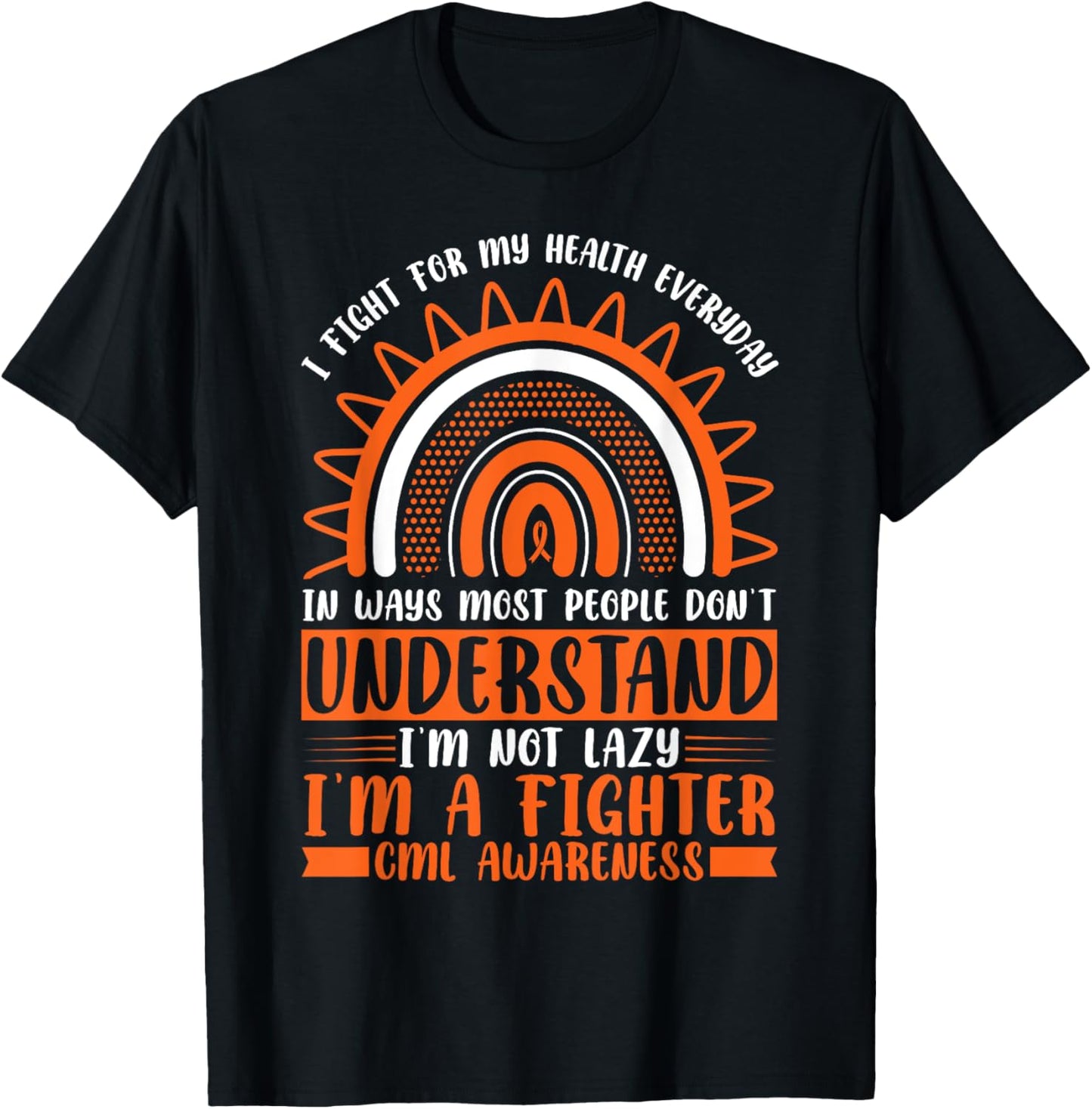 CML Warrior I'm Fine Chronic Myeloid Leukemia Awareness T-Shirt - T-Shirt | Black