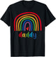 Daddy Rainbow Gifts Men Family Matching Birthday T-Shirt - T-Shirt | Black