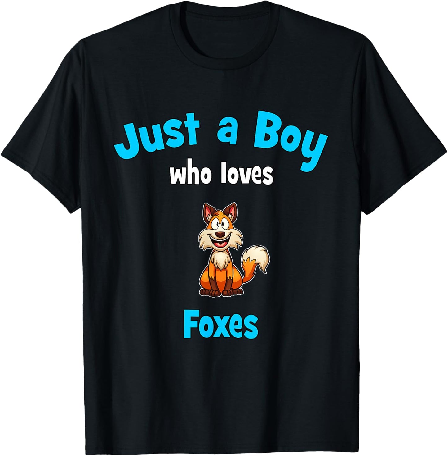 Fox Shirt for Boys | Children's Fox T-Shirt - T-Shirt | Black