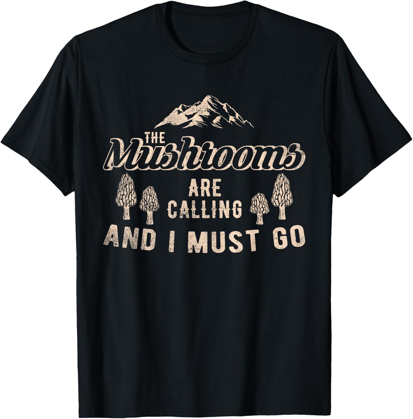 Mushroom Mycology Fungi Mushrooms Foraging T-Shirt - T-Shirt | Black