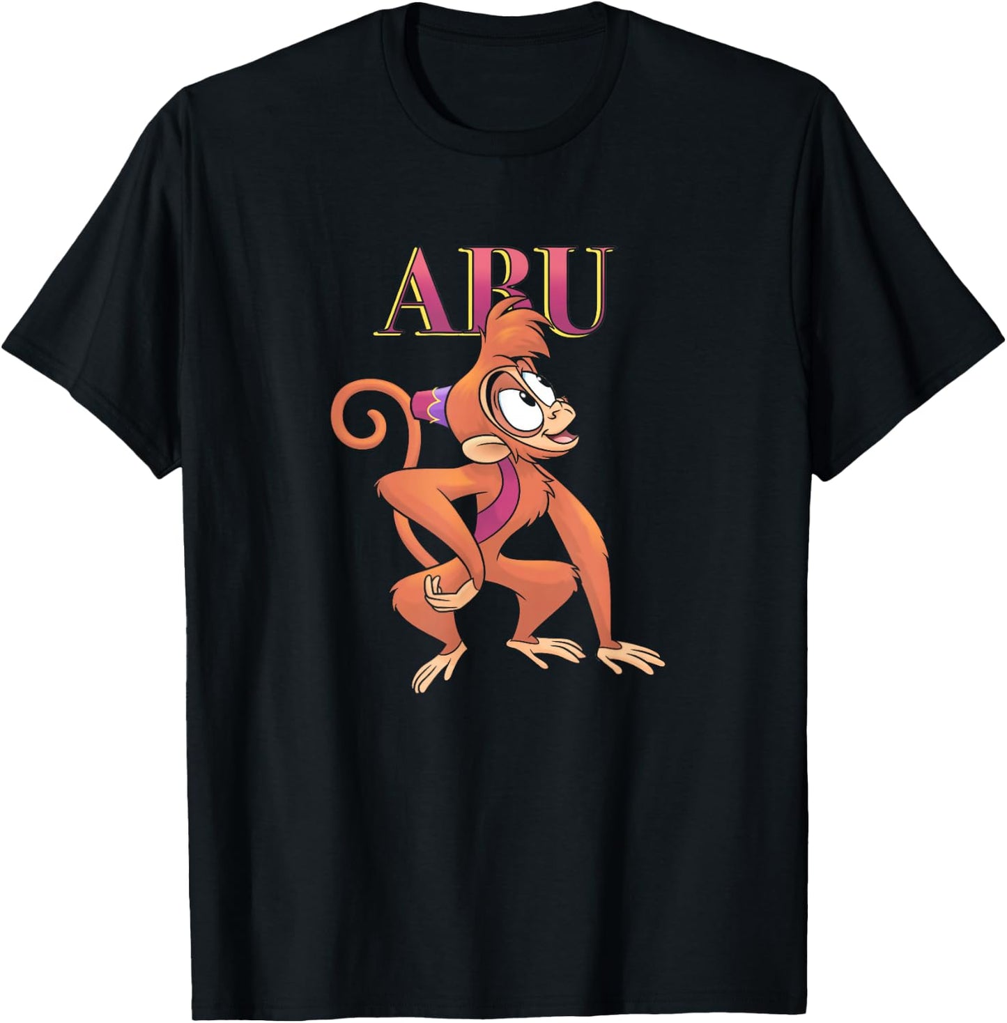 Disney Aladdin Abu Named Looking Up Profile T-Shirt - T-Shirt | Black