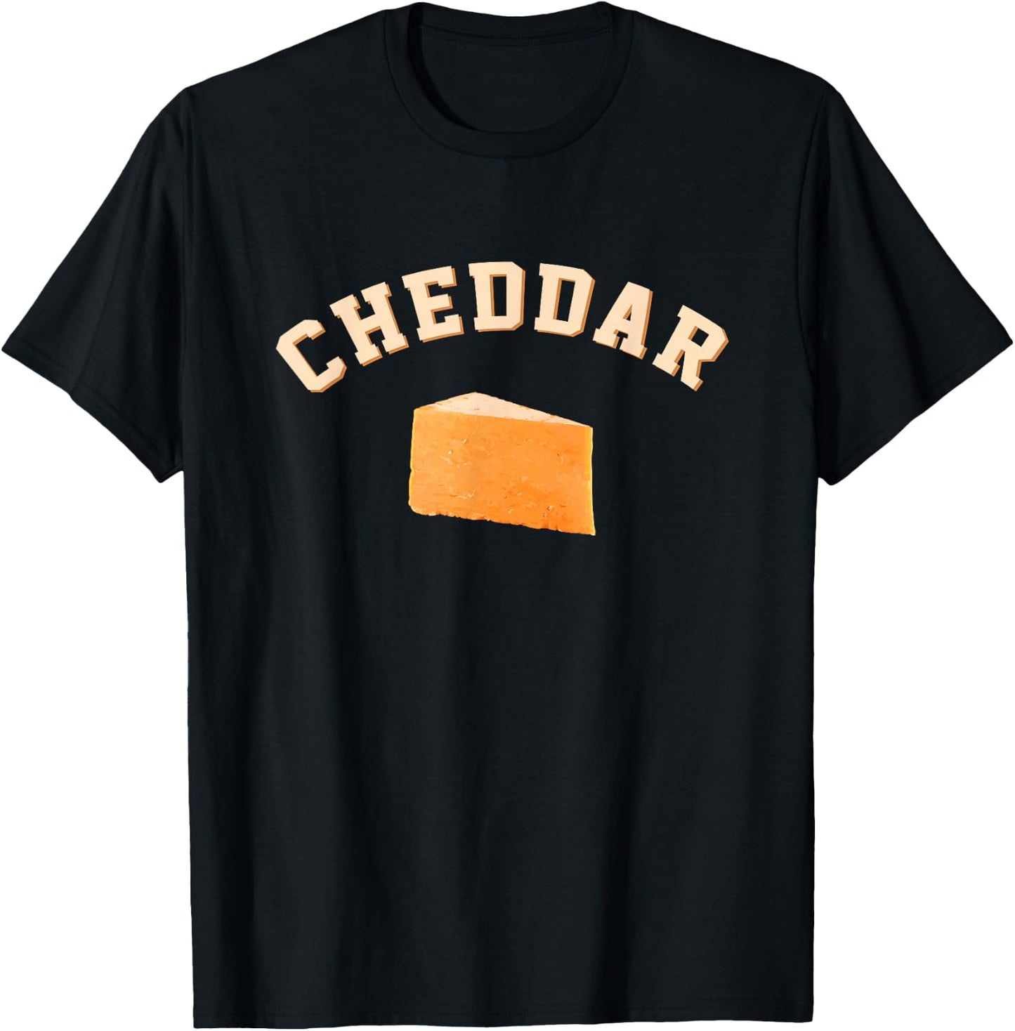 Cheddar Cheese Funny College Team Mascot English Word T-Shirt - T-Shirt | Black