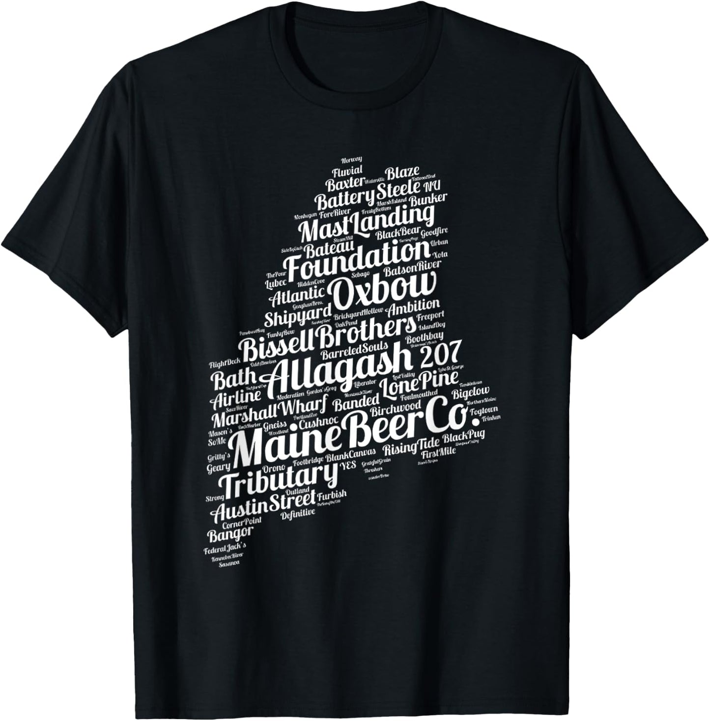 Maine Breweries T-Shirt - T-Shirt | Black