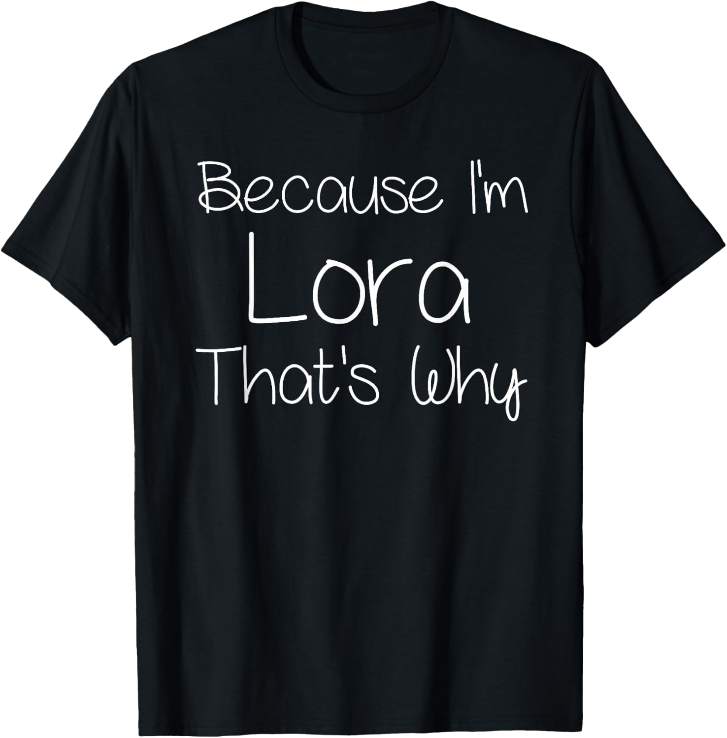 LORA Funny Personalized Birthday Women Name Gift T-Shirt - T-Shirt | Black