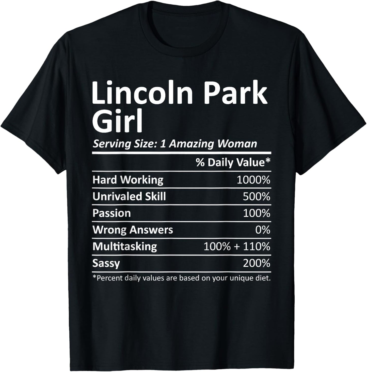 LINCOLN PARK GIRL NJ NEW JERSEY Funny City Home Roots Gift T-Shirt - T-Shirt | Black