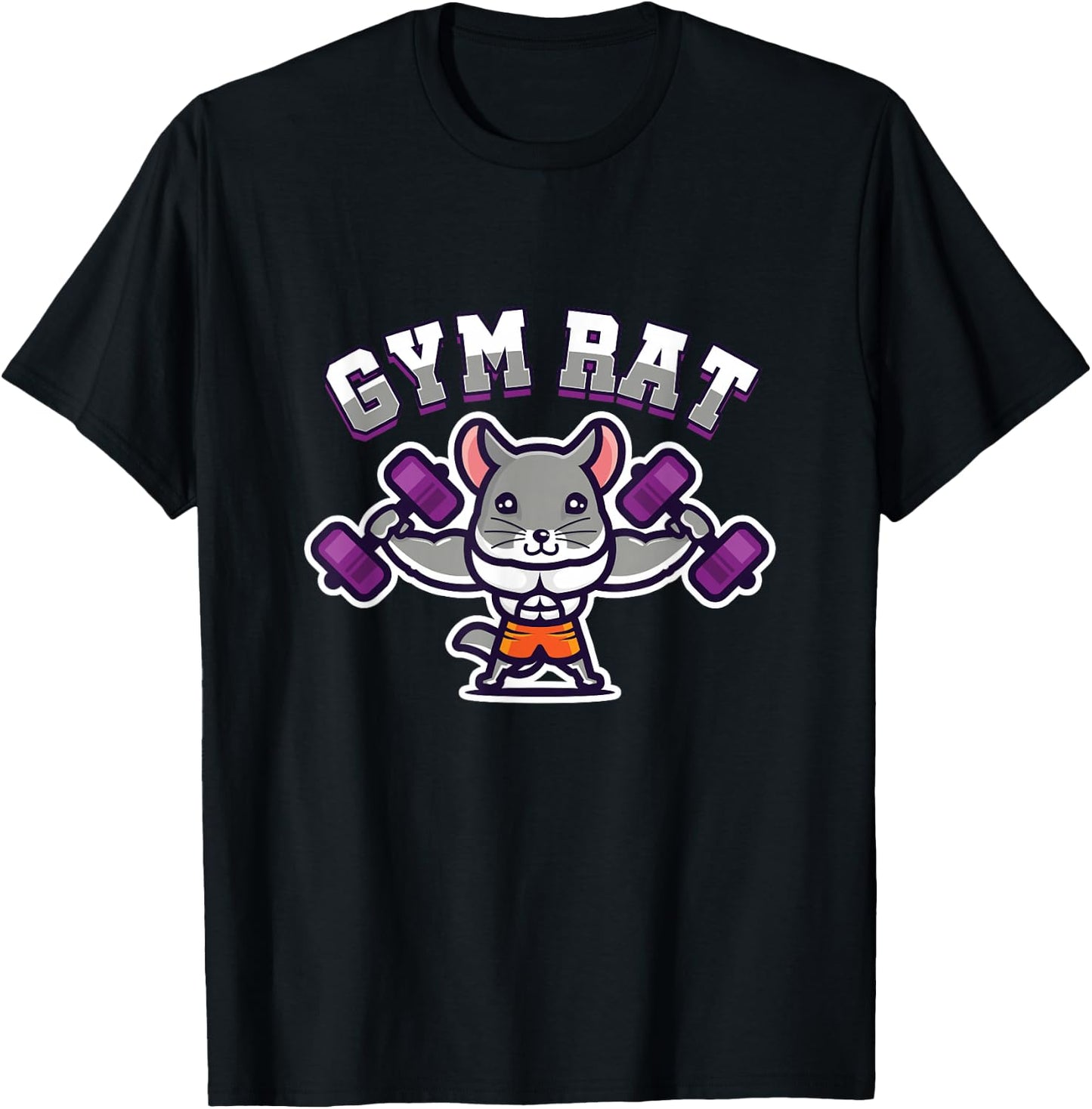 Cute Mouse Owner Exercise Workout Fitness Enthusiast Gym Advice T-Shirt - T-Shirt | Black