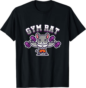 Cute Mouse Owner Exercise Workout Fitness Enthusiast Gym Advice T-Shirt - T-Shirt | Black