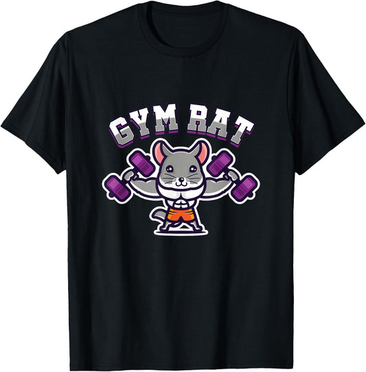 Cute Mouse Owner Exercise Workout Fitness Enthusiast Gym Advice T-Shirt - T-Shirt | Black