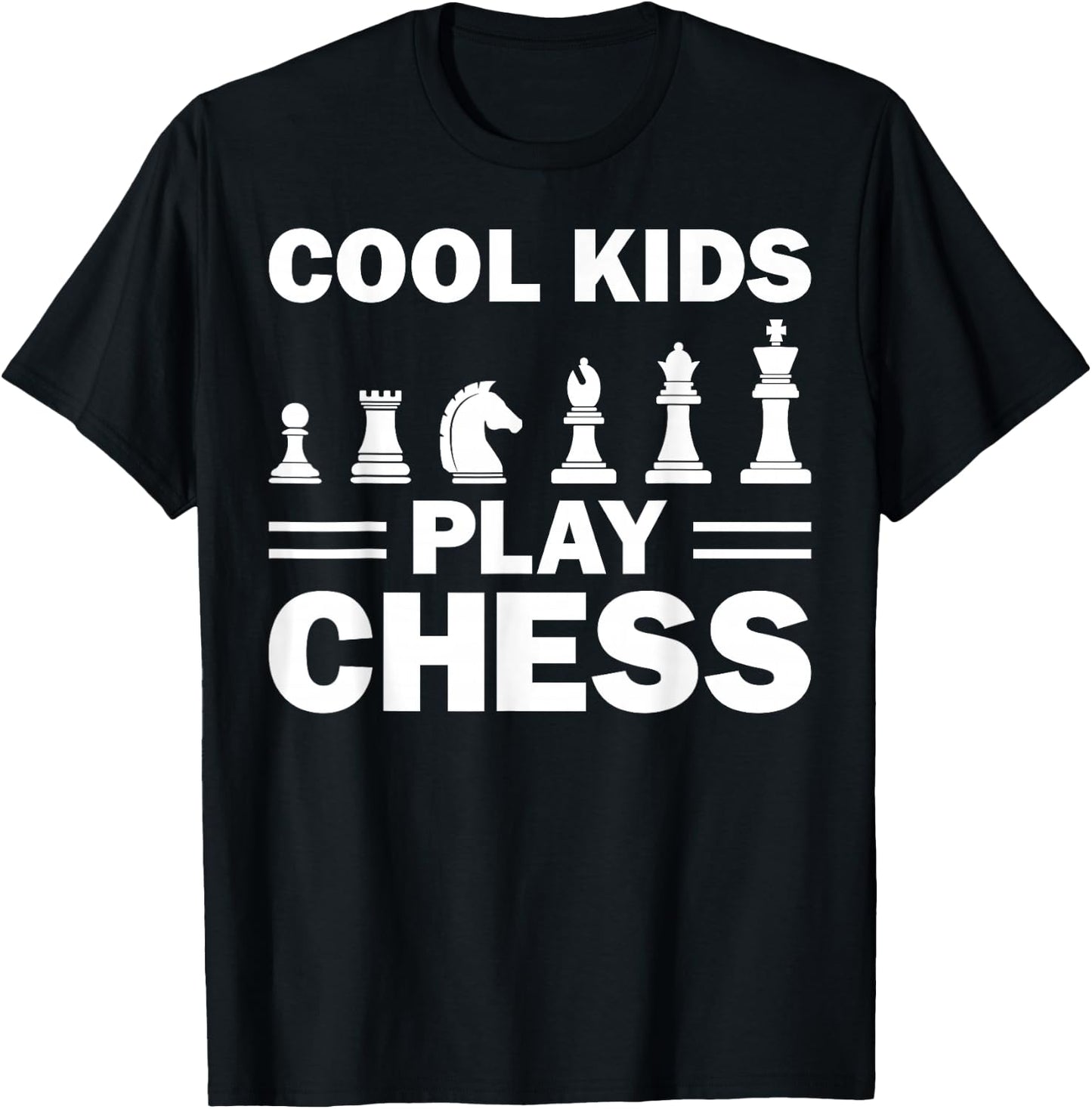 Funny Chess Gift Boys Girls Kids Chess Player Men Women T-Shirt - T-Shirt | Black