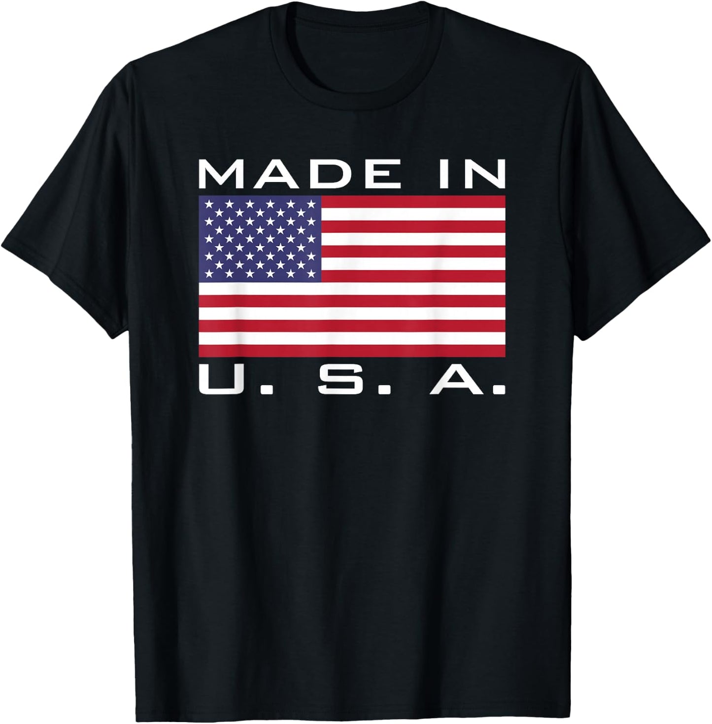 Born & Raised in Usa Flag American Made Bred America T-Shirt - T-Shirt | Black