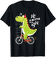 Life is Better On a Bike Cute Dinosaur Bike Cycling Kids T-Shirt - T-Shirt | Black