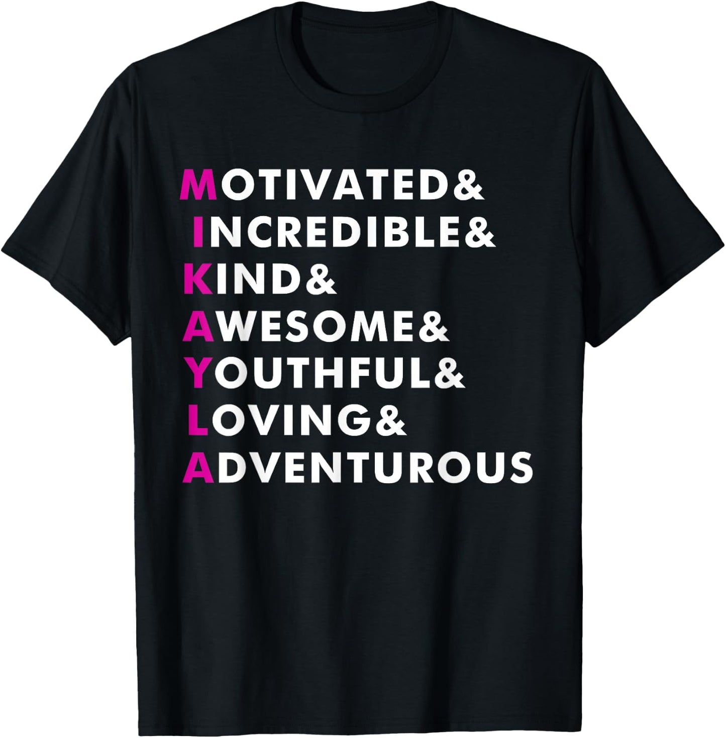 Mikayla Name Shirt Personalized Gift T-Shirt - T-Shirt | Black