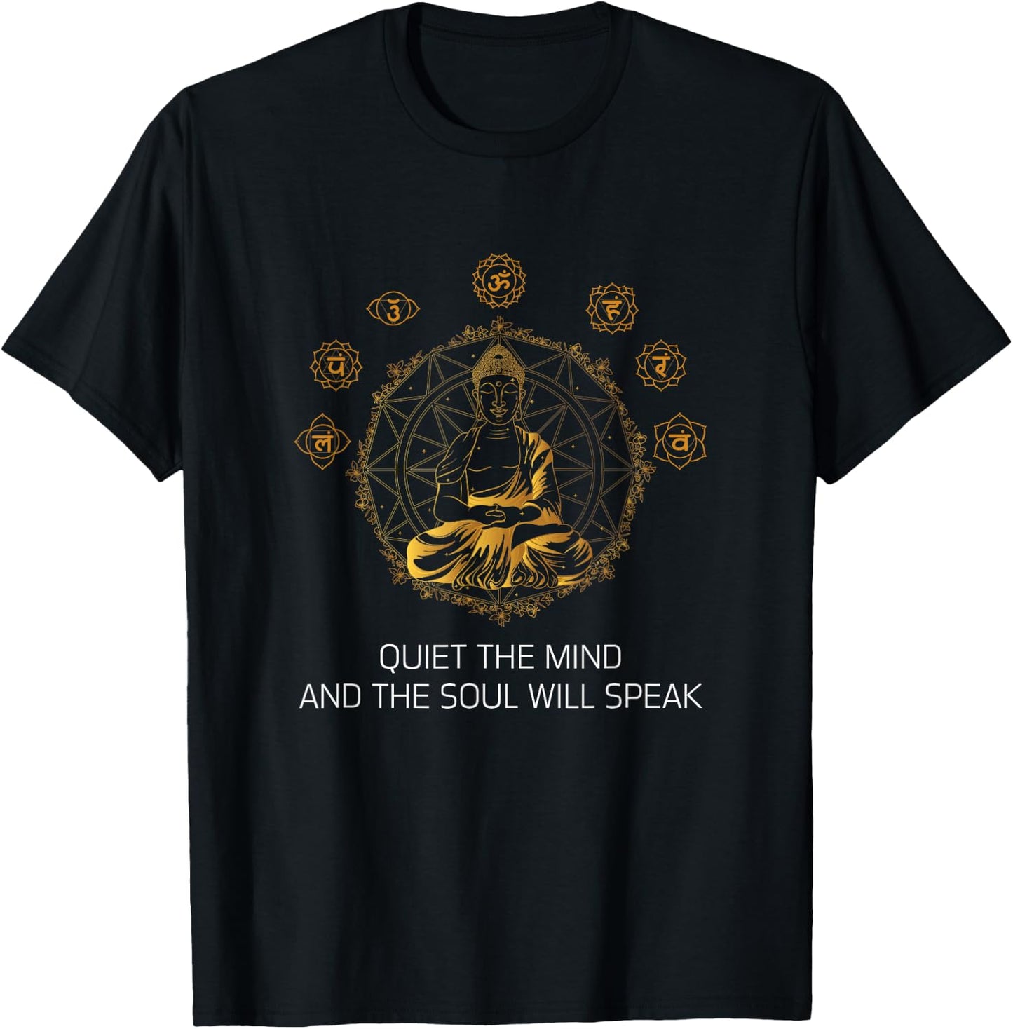Buddha Mandala Shakra T-Shirt - T-Shirt | Black