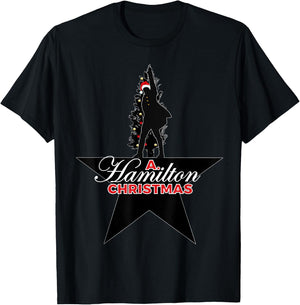 A. Christmas Hamilton Humor, A. HAM Musical Holiday Gift T-Shirt - T-Shirt | Black