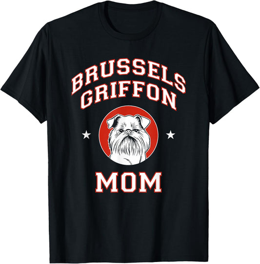 Brussels Griffon Mom Dog Mother T-Shirt - T-Shirt | Black