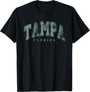 Tampa Florida Vintage Retro US City State Pride Travel T-Shirt - T-Shirt | Black
