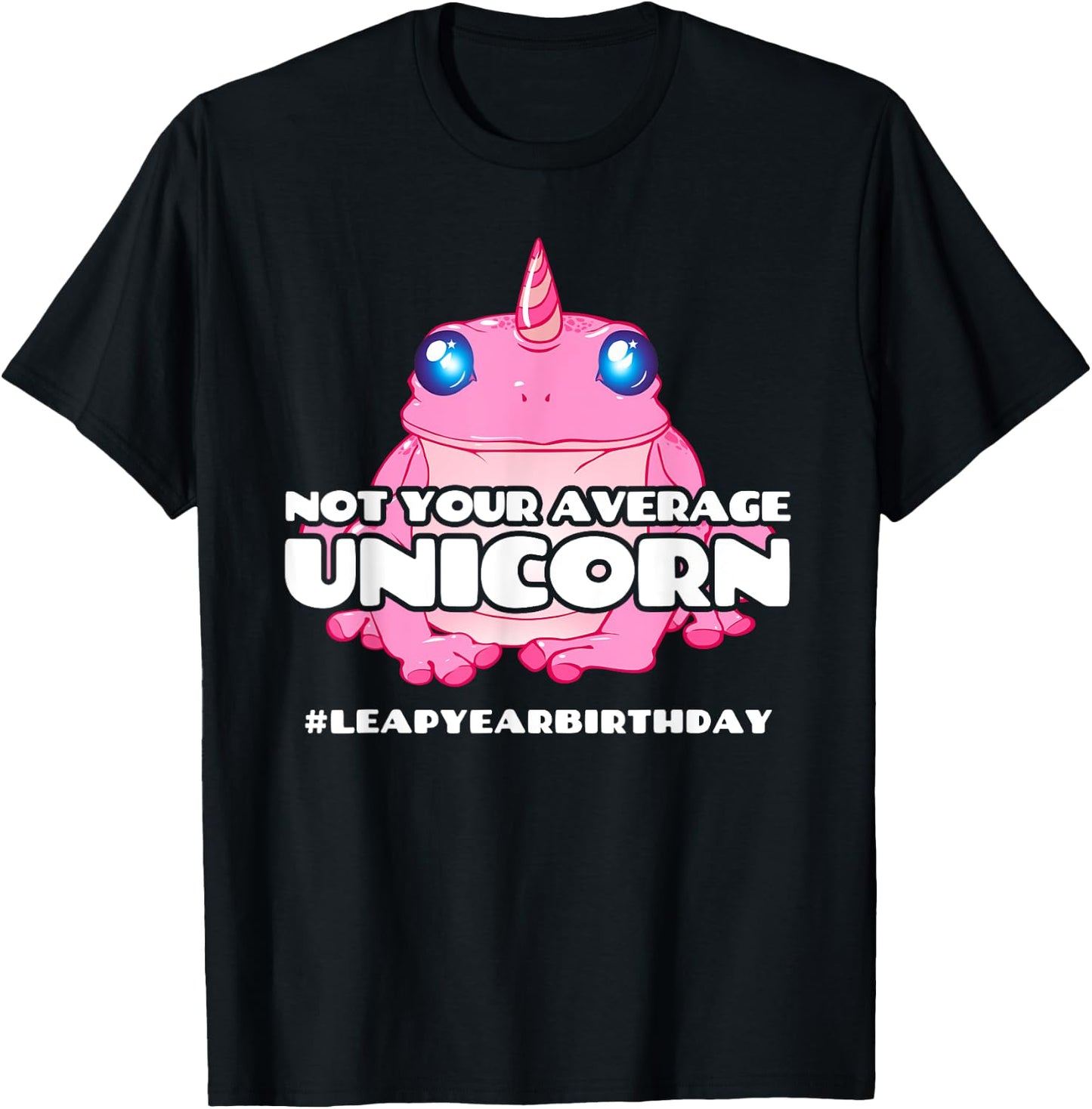 Leap Day Birthday - Unicorn Frog - 2020 Leap Year Birthday T-Shirt - T-Shirt | Black