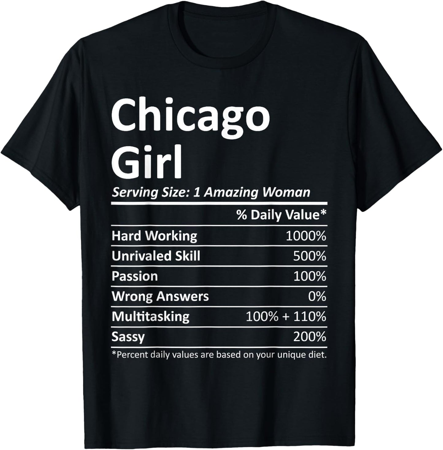 Chicago Girl IL Illinois Funny City Home Roots USA Gift Small T-Shirt - T-Shirt | Black
