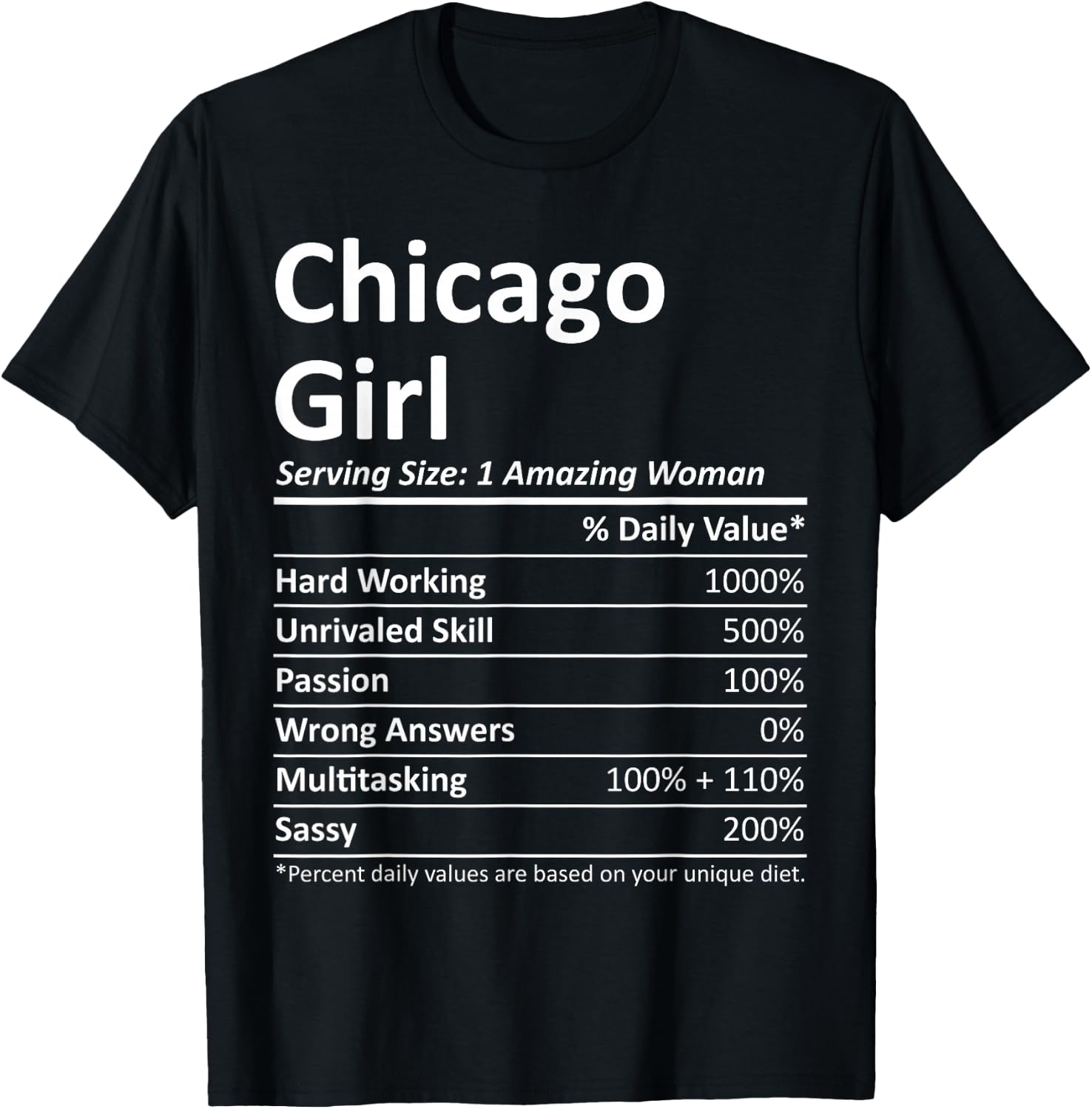 Chicago Girl IL Illinois Funny City Home Roots USA Gift Small T-Shirt - T-Shirt | Black