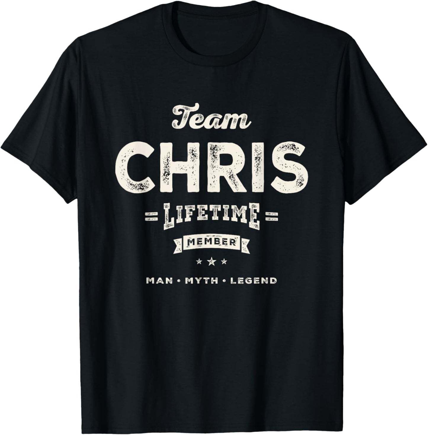 Team Chris Lifetime Member Funny Name Chris T-Shirt - T-Shirt | Black