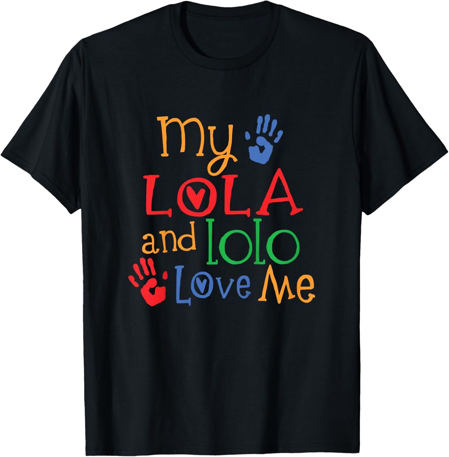 My Lola and Lolo Love Me T-Shirt - T-Shirt | Black