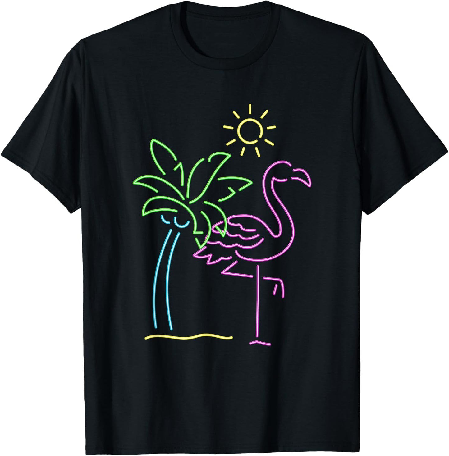 Travel Flamingo T-Shirt - T-Shirt | Black