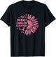 Sunflower Breast Cancer Survivor Pink Ribbon Awareness Women T-Shirt - T-Shirt | Black