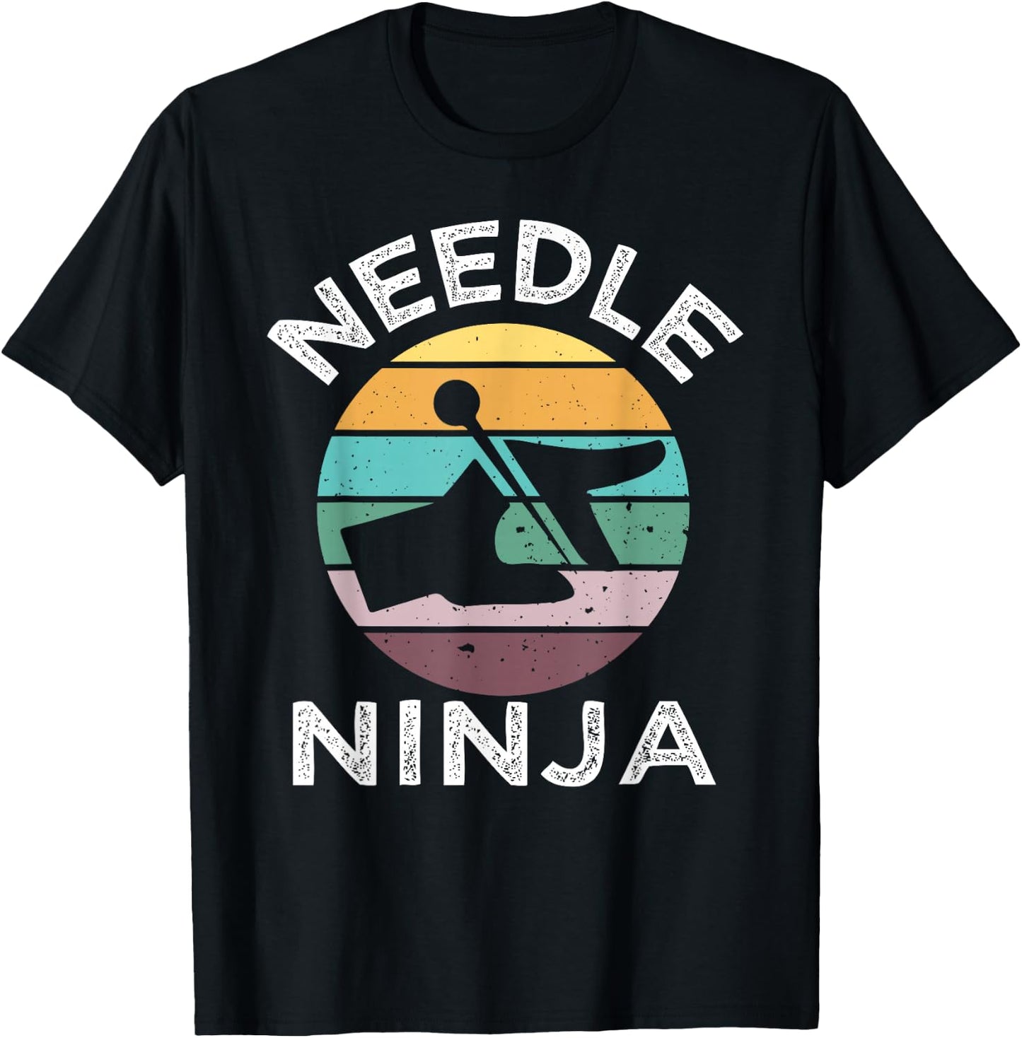 Needle Ninja Acupuncture Vintage Acupuncturist Idea T-Shirt - T-Shirt | Black