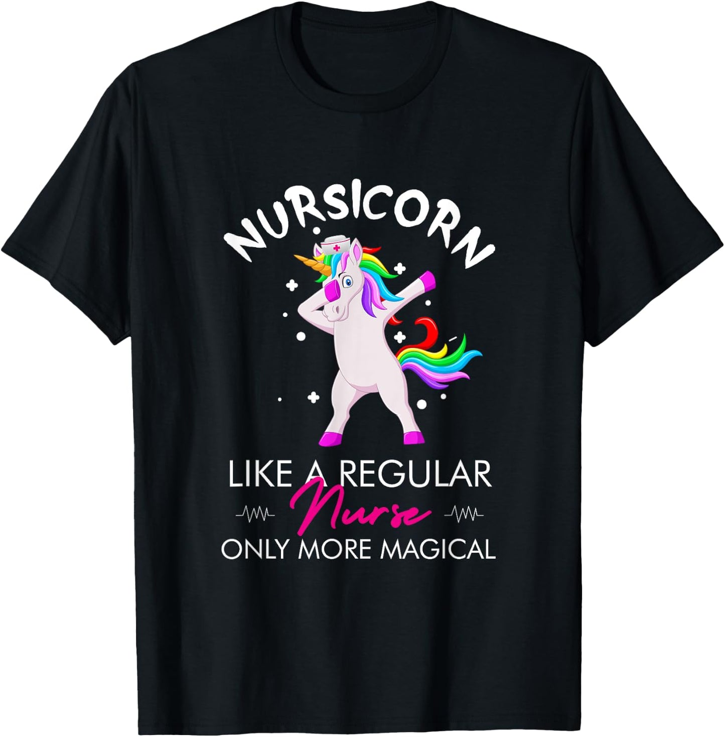 Accessories Essentials Items Supplies Gear & Gifts Nursicorn Regular More Magical Unicorn Nurse Funny Women's T-Shirt - T-Shirt | Black