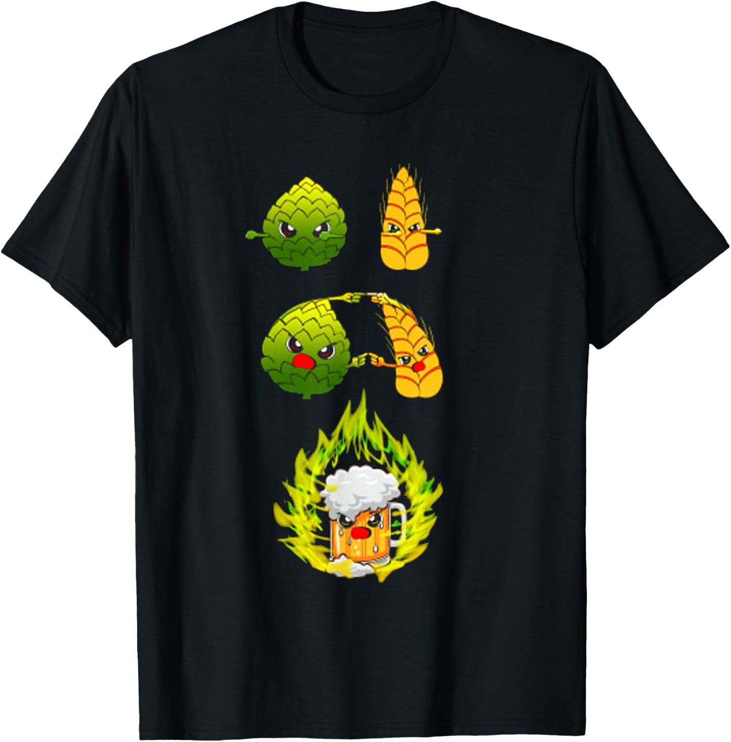 Wheat Beer Hops Fusion Beer Shirt For Beer Drinker Lover T-Shirt - T-Shirt | Black