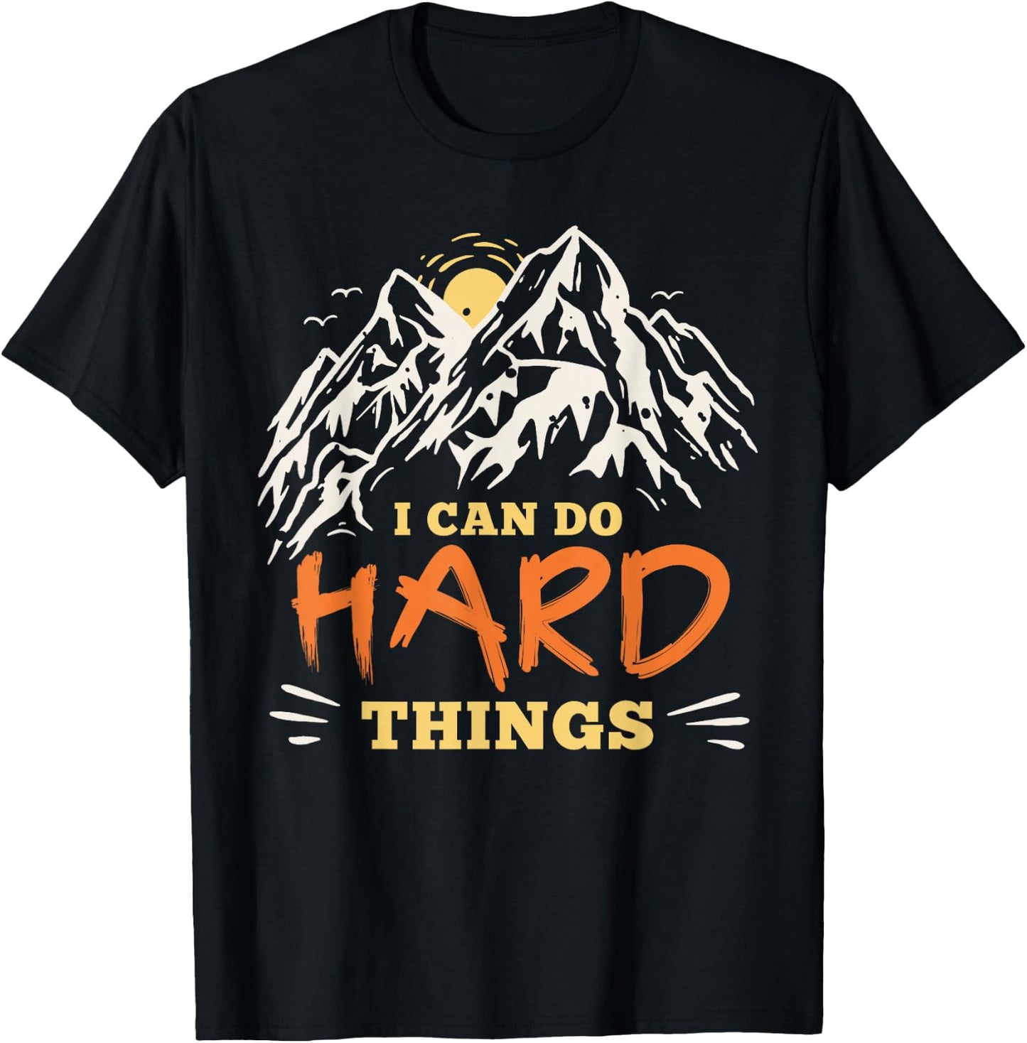 I Can Do Hard Things Positive Kids Mindset T-Shirt - T-Shirt | Black