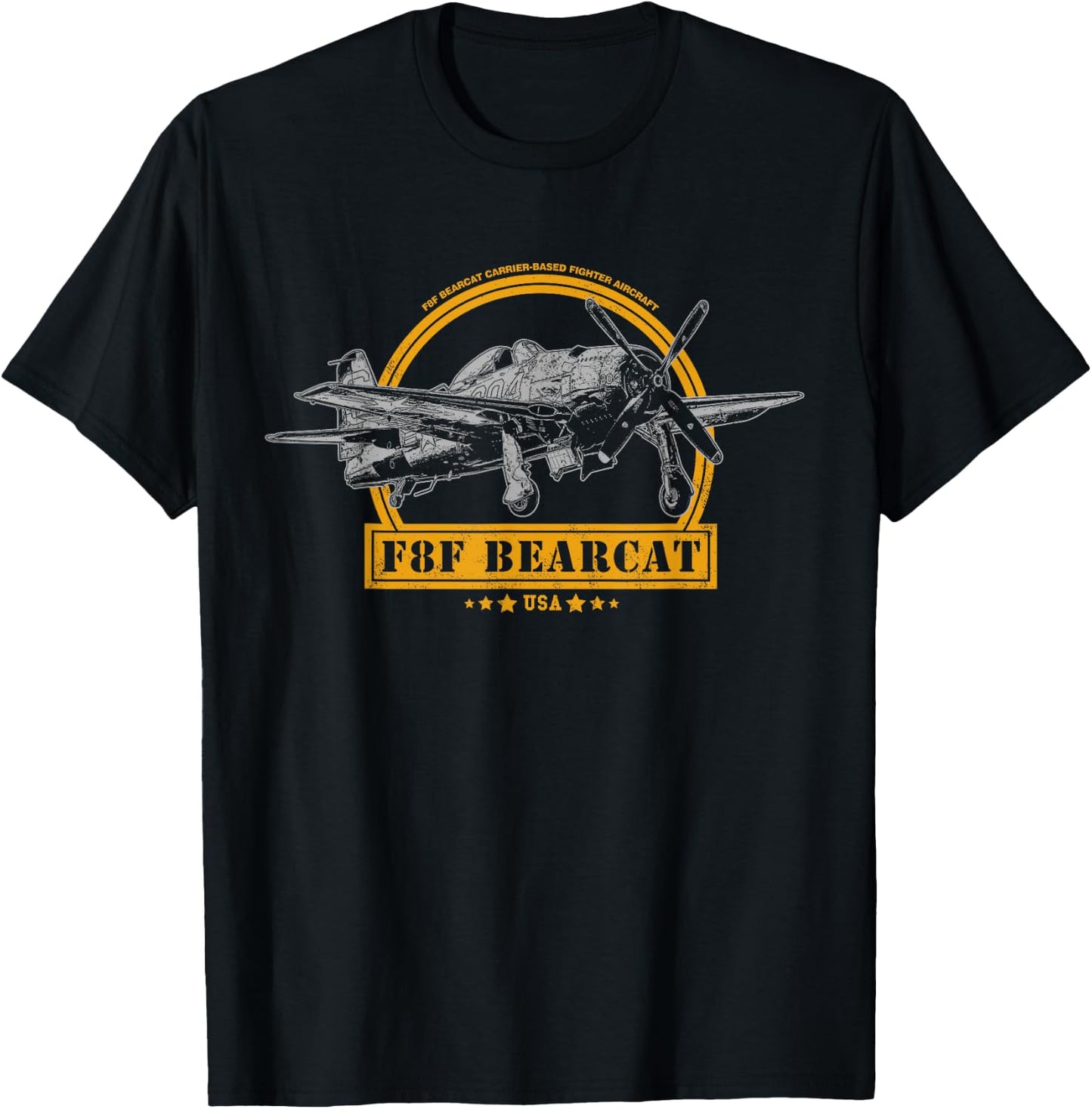 F8F Bearcat Fighter Aircraft T-Shirt - T-Shirt | Black